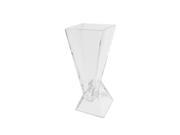 9.75 Offset Pyramids Abstract Transparent Glass Vase