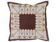 18 Abstract Sunshine Dark Brown and Golden Yellow Decorative Throw Pillow
