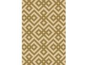 9 x 13 Ignus Fatuus Goldenrod Olive Green and Beige Wool Area Throw Rug