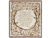 Our Family is a Circle Poem Tapestry Throw Blanket 50 x 60