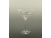 Set of 4 Nice Dice Etched Martini Drinking Glasses 7.25 ounces