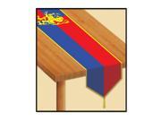 Club Pack 12 Red Blue and Yellow Printed Medieval Table Runner 72