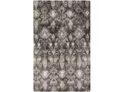 8 x 11 Failling Chandelier Gray And Ivory White Bamboo Silk Hand Tufted Area Throw Rug