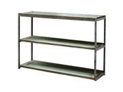 34 Lenka Tri Level Seaglass Green Distressed Wood and Weathered Iron Console