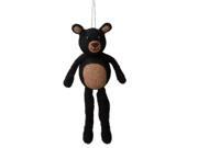 7.25 Black and Brown Felted Wool Stuffed Animal Bear Christmas Figure Ornament
