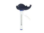 8.5 Navy Blue Floating Whale Swimming Pool Thermometer with Cord