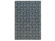 2 x 3 Eternal Luxury Peacock Blue and Celadon Gray Hand Hooked Wool Area Throw Rug
