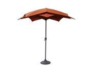 8.2 Outdoor Patio Lotus Umbrella with Hand Crank Terracotta