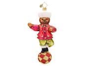 Christopher Radko Glass Czar of the Ring Teddy Bear Christmas Ornament 1017400