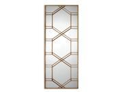 70 Decorative Rectangular Wall Mirror with Narrow Metal Antique Gold Leaf Frame