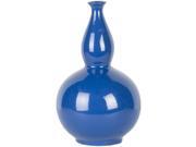 18 Glossy Cobalt Blue Ceramic Tall Decorative Vase