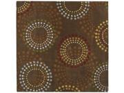 8 x 8 Blomma Fervour Contemporary Brown and Yellow Wool Area Throw Rug