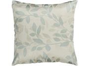 22 Blue Haze and Ivory Romantic Floral Decorative Down Throw Pillow