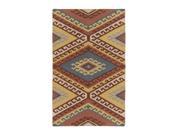 8 x 10 Linear Roots Multi Colored Hand Woven Area Throw Rug