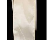 Shimmering Ivory Crinkled Satin Silk Wired Craft Ribbon 1 x 27 Yards