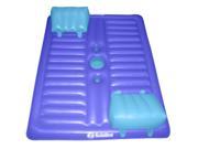77 Blue Inflatable Face to Face Swimming Pool Lounger with Mini Cooler