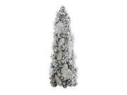 18.5 Country Rustic White Glitter Pine Cone and Needle Tree Table Top Christmas Decoration