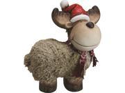 12.25 Whimsical Reindeer with Nordic Style Scarf and Santa Hat Christmas Table Top Decoration
