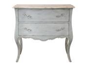 38 Weathered Soft Gray and Ivory Serpentine Inspired Decorative Accent Chest
