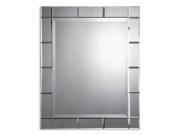 33 Contemporary Frameless Rectangular Beveled Wall Mirror