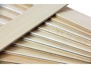 Club Pack of 25 Natural Colored Wooden Straight Edges with Metal Strips 12