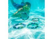 Set of 4 Aqua Fun Active Xtreme Multi Colored Swimming Pool Dive Rings 7.5