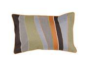 20 Sage Green and Gray Asymmetrical Striped Decorative Rectangular Throw Pillow