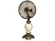 24 Stylish Bronze Base and Neck with Mother of Pearl Body Oscillating Table Top Fan