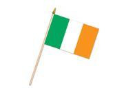 Club Pack of 12 Green White and Orange Irish Flag Party Decorations 10.5