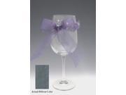 Set of 4 Jolie Tall Wine Drinking Glasses with Solid Black Bows 16 ounces