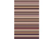 8 x 11 Parallel Dreams Purple Brown and Pink Hand Woven Area Throw Rug