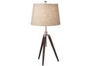 Pack of 2 Contemporary Style Silver and Brown Tripod Table Lamps 39