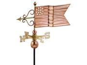 31 Luxury Polished Copper Patriotic American Flag Weathervane