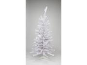 4 Pre lit White Iridescent Pine Artificial Christmas Tree Pink Purple Lights