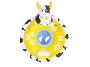 31.5 Black White and Yellow Cow Children s Inflatable Swimming Pool Baby Seat Float