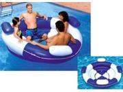 84 Water Sports Inflatable Blue and White Sofa Island Swimming Pool Lounger