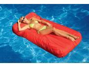 72 Vibrant Red SunSoft Inflatable Swimming Pool Mattress Lounger Float