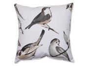 16.5 Black and Gray Bird Lovers Decorative Throw Pillow
