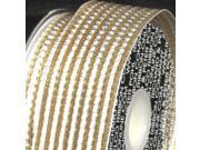Shimmering Silver and Gold Metallic Ribbed Wired Craft Ribbon 1.5 x 54 Yards