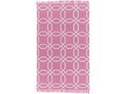 2.5 x 8 Octagon Pink and Ivory Reversible Shed Free Area Throw Rug Runner