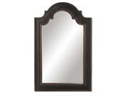 45 Crackled Black and Gold Ribbed Arch Rectangular Wall Mirror