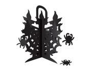 Club Pack of 12 Black 3 D Spiderweb Candelabra Halloween Centerpiece 11.5