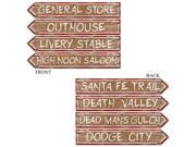 Club Pack of 48 Wooden Country Western Street Sign Cutout Party Decorations 23.75