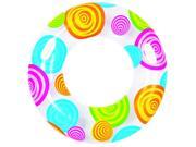 35 Circles and Swirls Fashion Inflatable Swimming Pool Inner Tube Ring Float with Handles