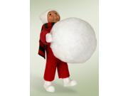 5.5 Snow Day Toddler with Big Winter Snowball Christmas Table Top Figure