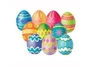 Club Pack of 240 Multi Colored Mini Easter Egg Cutout Decorations 4.5