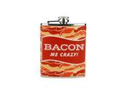 Bacon Me Crazy! Stainless Steel Novelty Drinking Hip Flask 7 oz