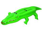 78.5 Green Crocodile Rider Inflatable Swimming Pool Float Toy with Handles