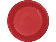 Club Pack of 240 Classic Red Disposable Plastic Party Dinner Plates 8.75