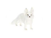 Set of 2 Lifelike Handcrafted Extra Soft Plush White Arctic Fox Stuffed Animals 15
